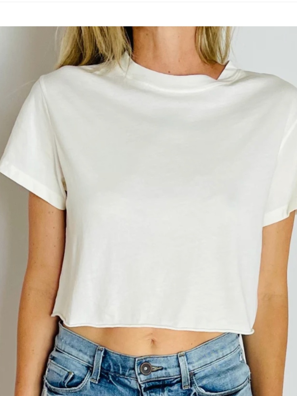 barely there crop tee, NWT, your friend's tee/sage and madison